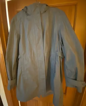 Kirkland Signature Grey Hooded Trench Coat thumbnail 1
