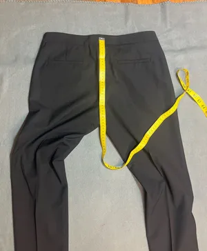 Theory Black Wool Blend Cuffed Straight Leg Trousers Size 8 thumbnail 7