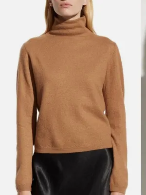 VINCE Lightweight Boiled 100% Cashmere Classic Turtleneck Size XS thumbnail 2