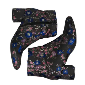 Unisa Uncayzea Ankle Boots Floral Embroidered Black Heel Booties 7.5 thumbnail 5