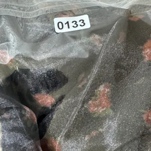 NWT Whimsigoth Floral Organza Midi Dress Black Rose Tie Shoulder‎ Smocked XS thumbnail 12