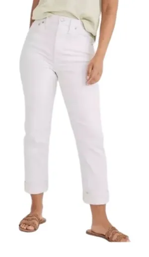 Madewell the high-rise slim crop boyfriend Jeans size 35 White Spring Summer thumbnail 1