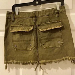 NWOT free people green cargo skirt size 26 thumbnail 2
