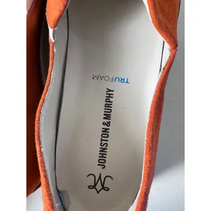 Johnston Murphy Slip On Shoes Womens 7.5 Orange Suede Travel‎ Comfort Minimalist thumbnail 5