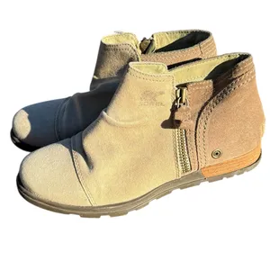 Sorel Major Low Women’s Ankle Boot‎ Tan / Flax Canvas & Suede Combo Sz 7 Hiking thumbnail 11