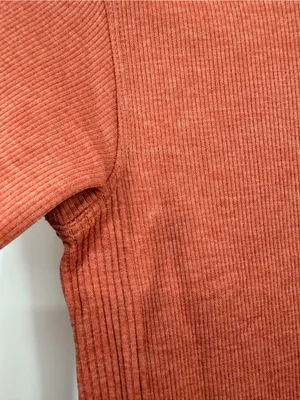 Lululemon Yin Vibes Turtleneck Size 4 Copper Clay Ribbed Seamless Top thumbnail 11