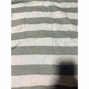 Prose Shawl Wrap Womens Green & White Striped Lightweight Fringe Scarf thumbnail 2