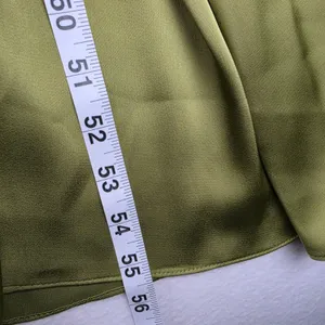 Taylor Mixed Media Knit to Satin Maxi Dress Olive Green Sleeveless Size M thumbnail 9