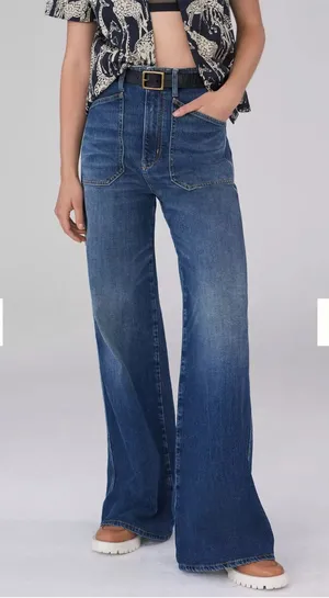 Anthropologie Pilcro The Carpenter Wide-Leg Jeans - 25 Waist thumbnail 1