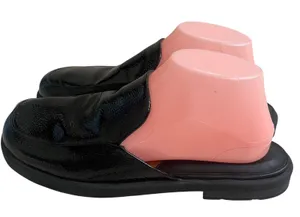 Franco Sarto Bocca‎ Slide Mules Black patent Sz 8.5m used ones thumbnail 1