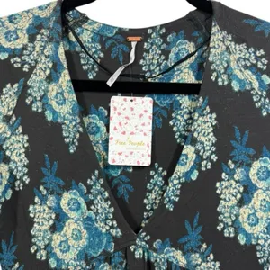 NWT Free People Speak Easy Boho Floral Blouse Top Size XS‎ Feminine Romantic thumbnail 8