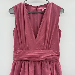 Revolve RTR LDT‎ Pink Rose Metallic Peplum Waist Sleeveless V Neck Maxi Gown Dress Sz 2 thumbnail 5