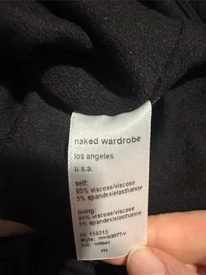 P255. naked wardrobe Black Long-Sleeve Crew Neck Bodysuit thumbnail 6