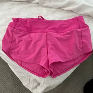 Hot Pink Lululemon Sped Up 2.5 Shorts Low- Rise Lined thumbnail 1