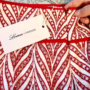 NWT Lovers + Friends Bizzy High Waist Wide Leg Embroidered Chevron Shorts~ L💛 thumbnail 7