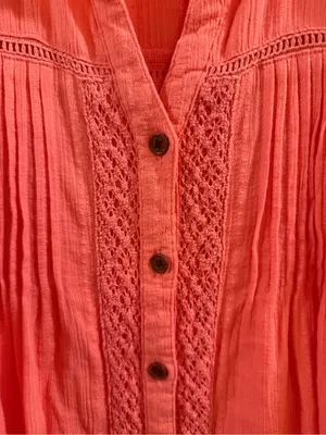prAna Women's Coral Short Sleeve Button-Up Blouse, Size Large thumbnail 2