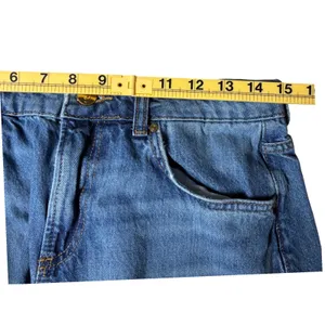 Zara Z1975 Low Rise Balloon Fit Jeans Faded Blue Raw Hem 100% Cotton Size 6 thumbnail 7