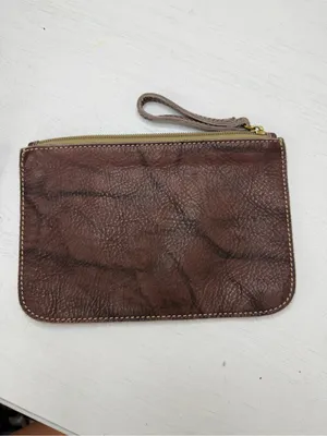 Frye Espresso Brown Pebbled Leather Wristlet Bag thumbnail 4