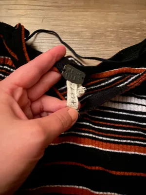 Cold shoulder free people striped top thumbnail 2