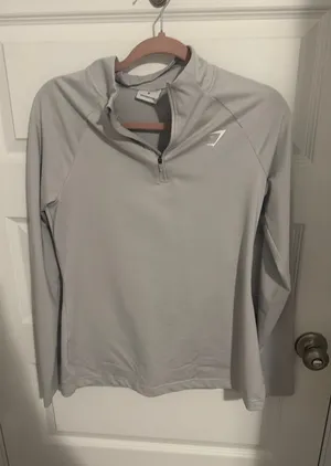 Gymshark Gray Quaterzip thumbnail 1