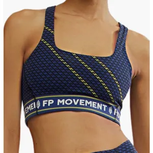 FP Movement Never Better Sports Bra Small Navy Blue Racerback Activewear NO PADS thumbnail 1