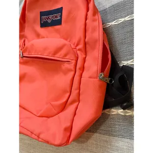 Jansport Coral and Black Backpack Excellent Used Condition thumbnail 6