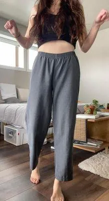 Vintage  Gray Cropped Dress Pants thumbnail 1
