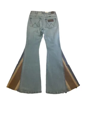 RARE Wrangler X Pendelton Trumpet Flare Jean in Light Wash Denim Size 32 L 32 thumbnail 7