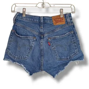 Levi’s 501 button fly distressed cutoff denim shorts size 24 thumbnail 3