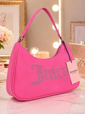 Juicy Couture Obsession Crossbody Bag Juicy Pink Studded Logo NWT thumbnail 1