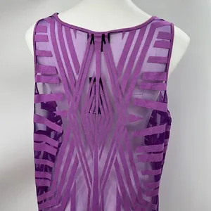 Worthington purple sheer sleeveless tank XL thumbnail 6