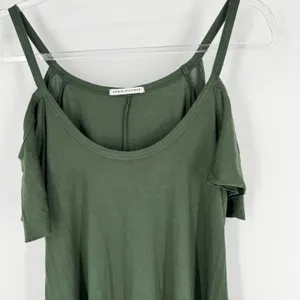 Robin‎ Piccone Cold Shoulder Mini Dress with Pockets Green Size Small thumbnail 2