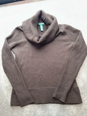 Ralph Lauren Women’s Lauren Cowl Neck Long Sleeve Sweater, Knit Size M thumbnail 1