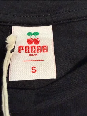 PACHA Black Crop Tee with Pink Logo Size S thumbnail 8