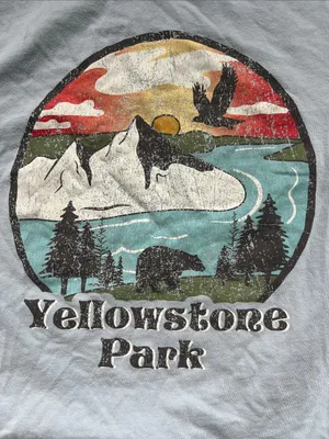 Yellowstone Park Graphic Tee - Women’s Crop Top Boxy Fit Short Sleeve thumbnail 3