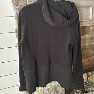 Athleta Full‎ Zip Hoodie Black Sweatshirt Jacket Pockets Women’s Sz large thumbnail 5