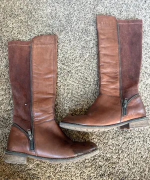 Remonte Brown Leather Tall Zip Riding Boots thumbnail 1