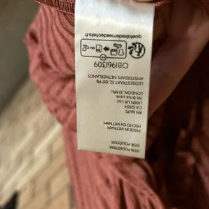 By Anthropologie Women’s Size XL Rose Pink Sheer Stripe Long Sleeve Cropped Top thumbnail 6
