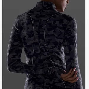 Lululemon Run Briskly 1/2 Zip Long Sleeve Shirt Camo Black Lunar Rock Size 6 thumbnail 5