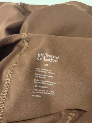 Girlfriend Collective Workout High Waist Flare Skort Skirt Brown Womens Size XS thumbnail 3