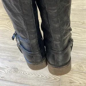 Shoemint Black Upper Leather Zip Up Boots Size 7 thumbnail 5