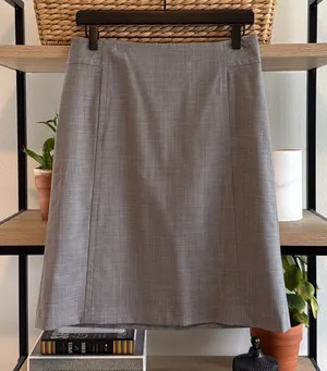 Banana Republic Stretch Wool Gray Heather Pencil Skirt, 4 thumbnail 1