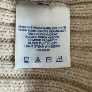 3278 | Vintage 90s Lands' End Ribbed Cotton Sweater Beige USA Made Women S thumbnail 6
