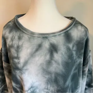 POL Tie Dye Cropped Oversized Sweatshirt Size Large thumbnail 3