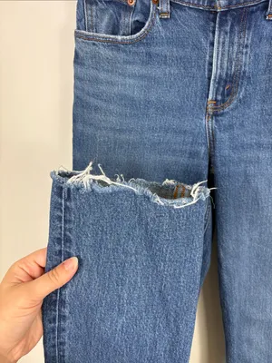 Abercrombie 90s Straight Jeans Curve Love Mid Rise Womens Size 26 2 Long Denim thumbnail 5