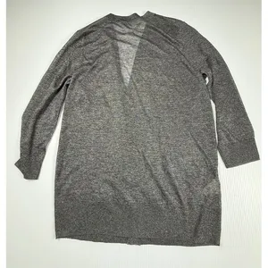 LOFT Gray Long Button Front Cardigan Sweater Classic Layering Essential L‎ thumbnail 6