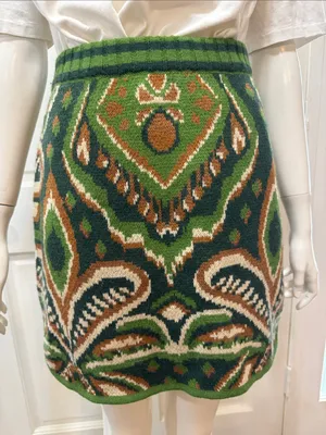 Farm Rio Pinneaple Ikat Knit Mini Skirt Size Small thumbnail 3