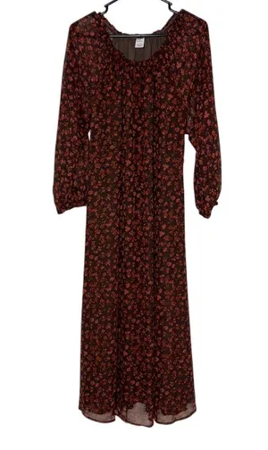Melrose & Market Floral Long Sleeve Chiffon Maxi Dress thumbnail 3