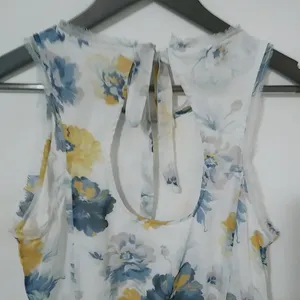 Abercrombie & Fitch S White Blue Floral Dress thumbnail 5