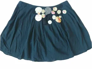 FREE PEOPLE Hobo Full Skirt Black Cotton Lined Size 12 thumbnail 1